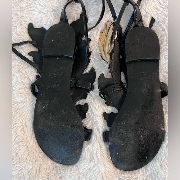 Giuseppe Zanotti Flat Patent Leather “Firewings” Sandals - Picture 5 of 5